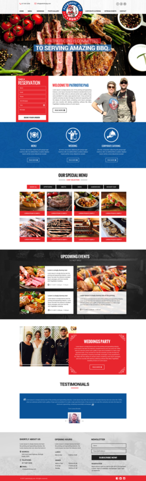 Web Design by Dream Logo Design for Patriotic Pig | Design: #16098001