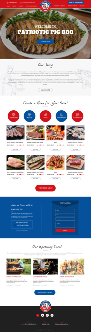 Web Design by Dream Logo Design for Patriotic Pig | Design: #16098002