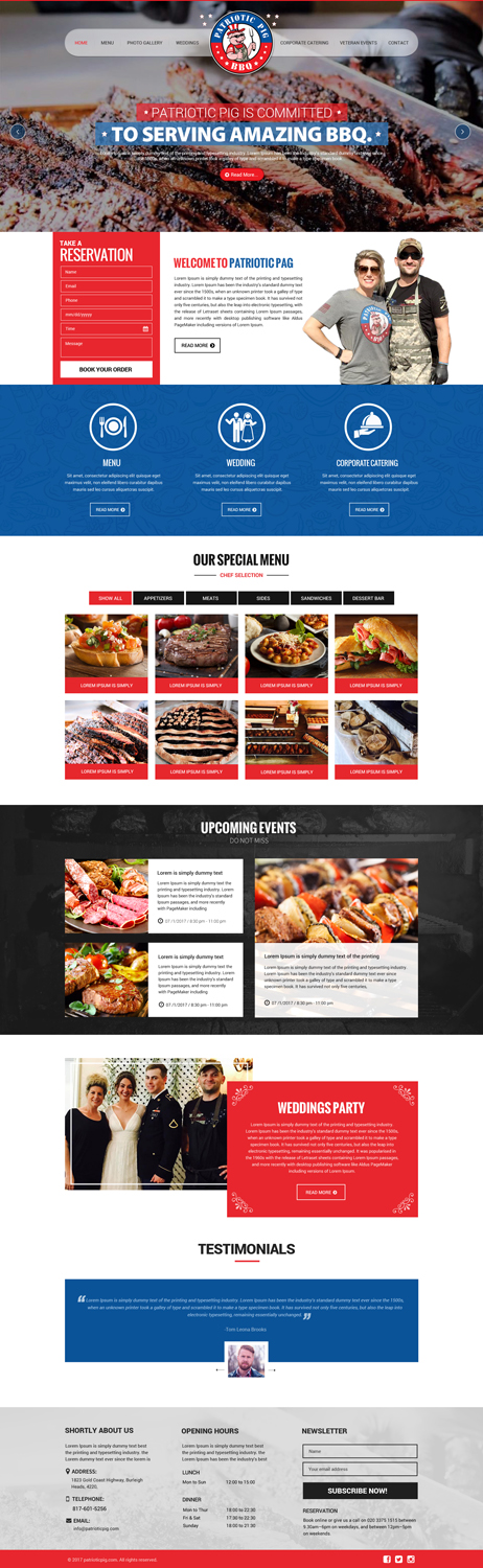 Diseño Web por Dream Logo Design para Patriotic Pig | Diseño #16098003