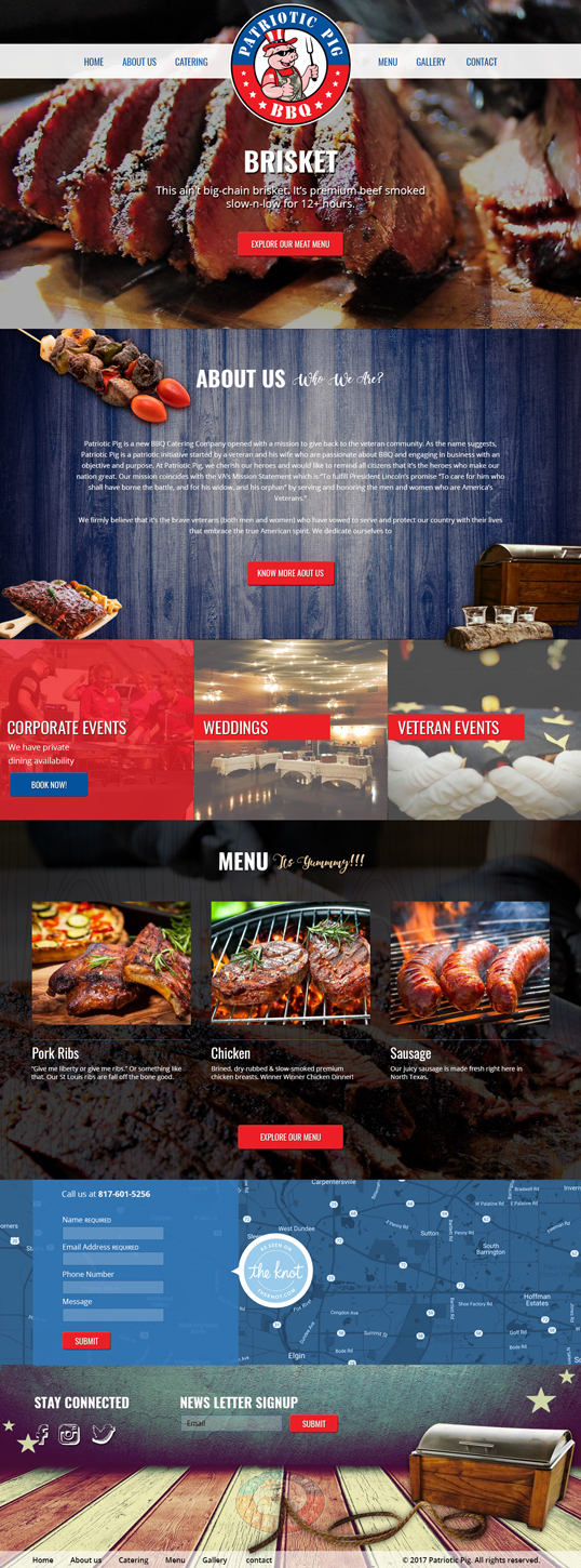 Web Design by CharaFathimalil for Patriotic Pig | Design #16075616