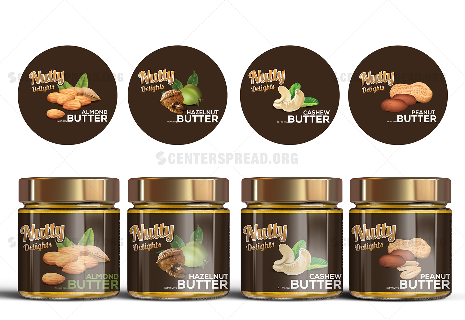 Packaging Design by CENTERSPREAD for Nutty Delights | Design #16188702