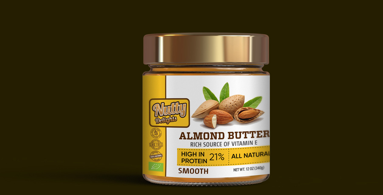 Diseño de Empaque por Chaitanya S. para Nutty Delights | Diseño #16176970