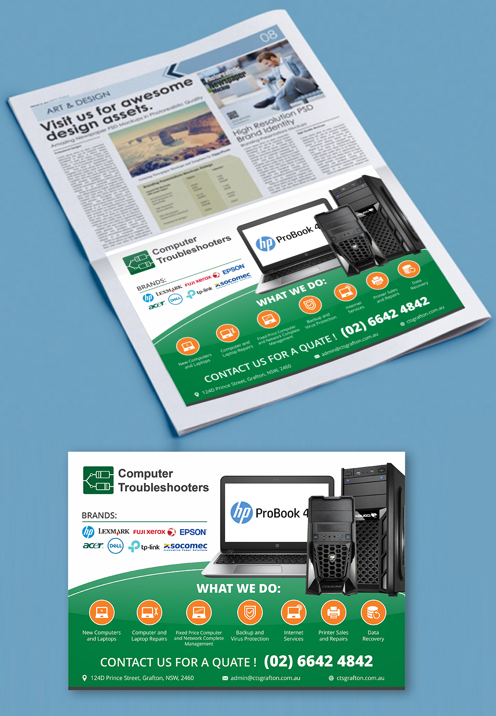 Newspaper Ad Design by ecorokerz for this project | Design #16069886