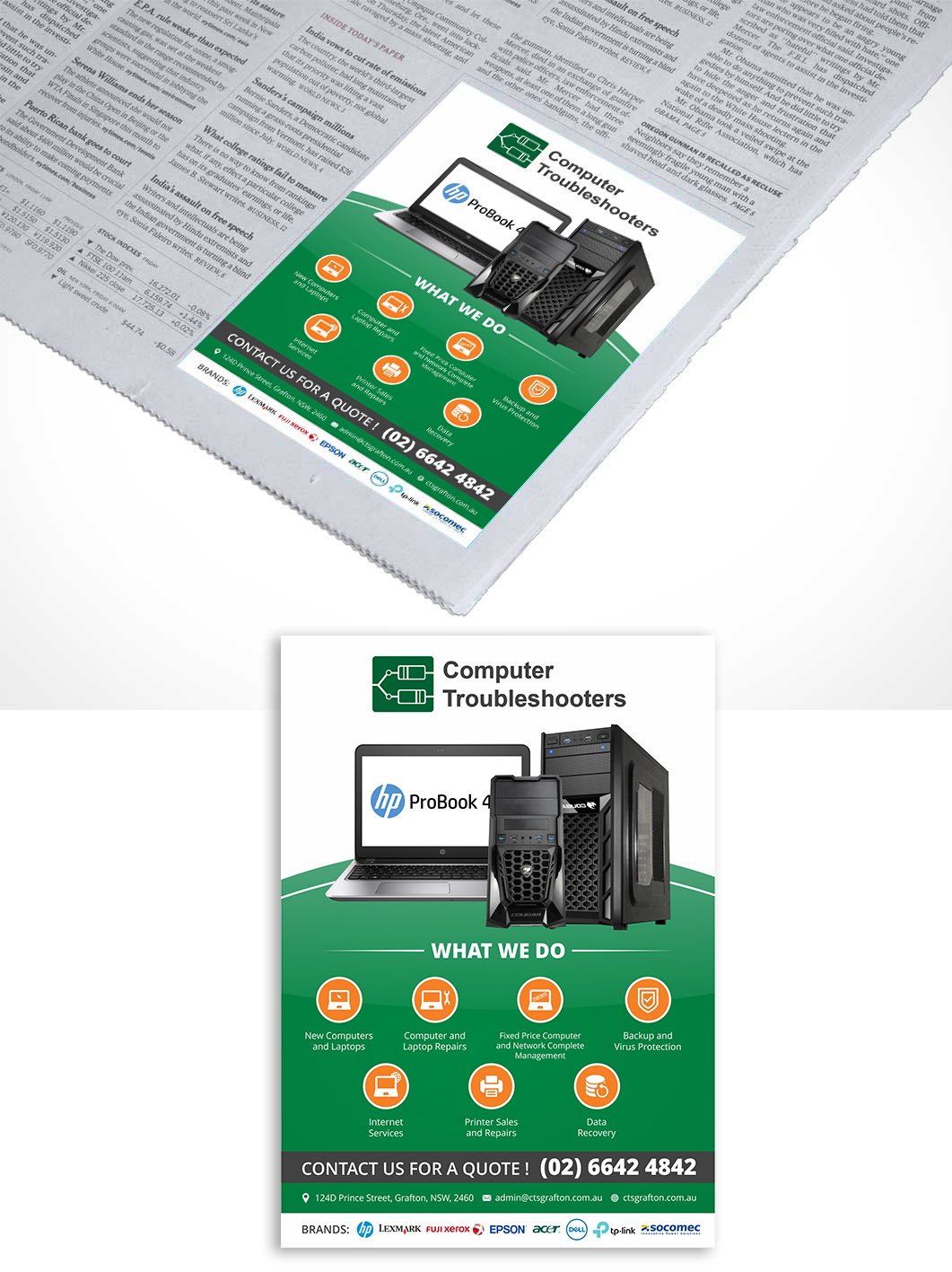 Newspaper Ad Design by ecorokerz for this project | Design #16120441