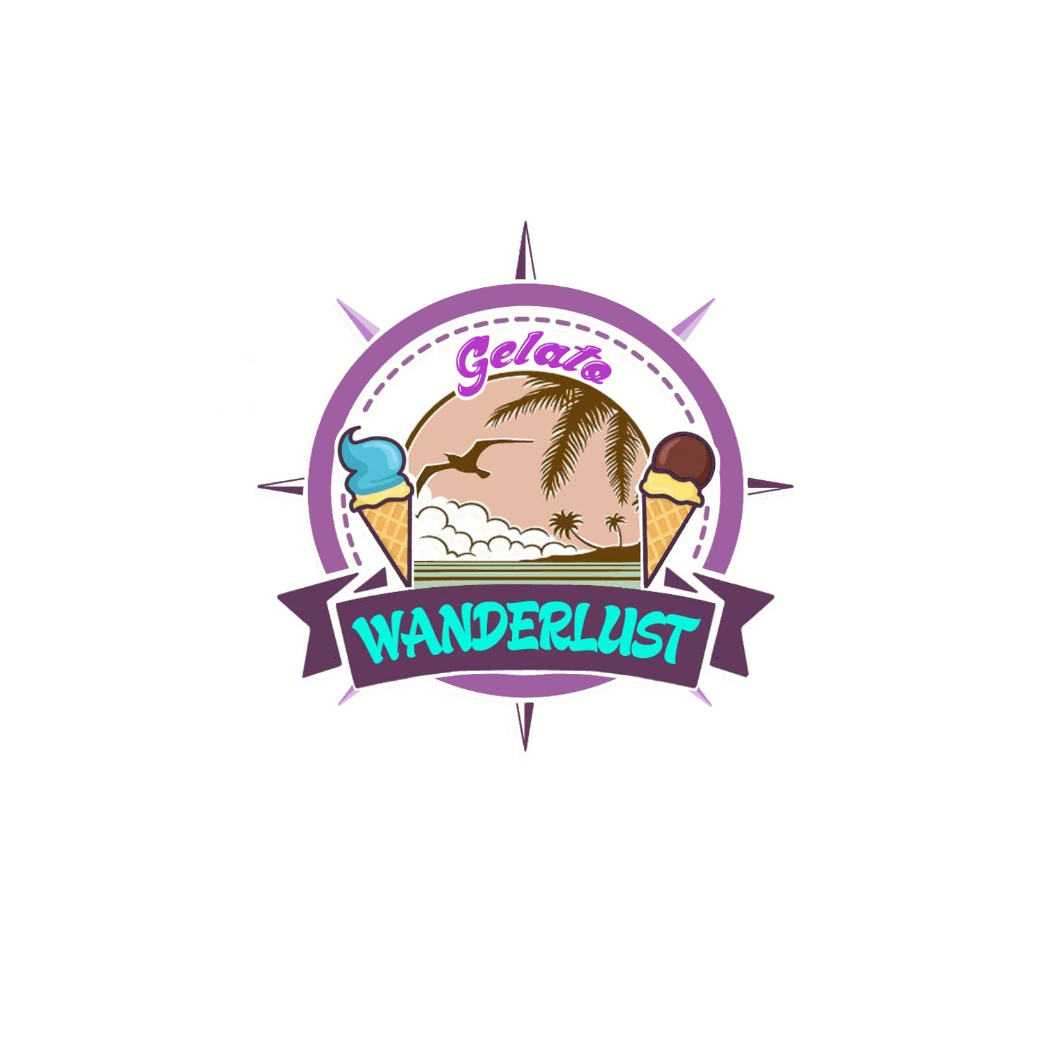 Logo-Design von nouarbiti für Wanderlust Gelato | Design #16089000