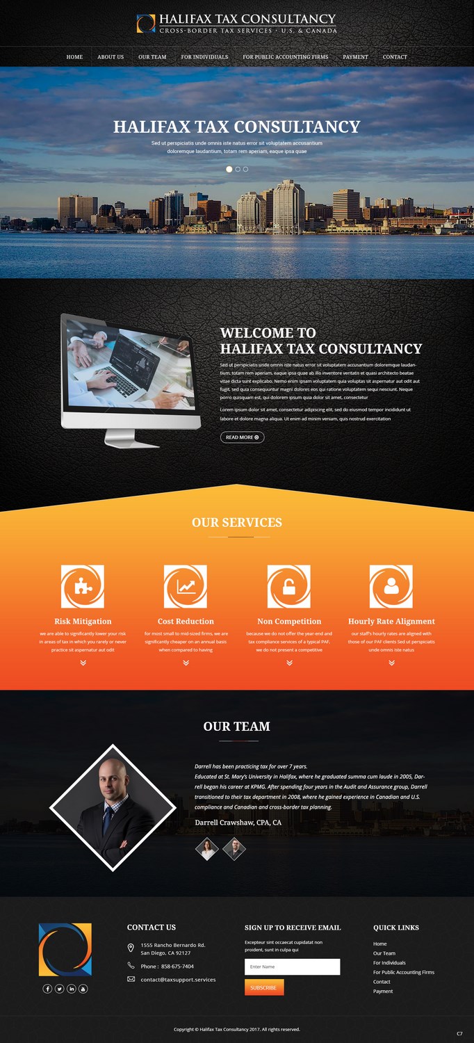 Web Design by pb for Halifax Tax Consultancy Inc. | Design #16077948