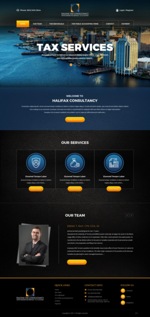 Web-Design von pb für Halifax Tax Consultancy Inc. | Design: #16077949