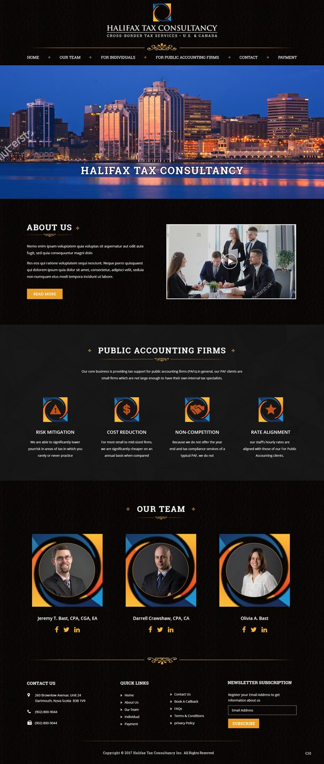 Diseño Web por pb para Halifax Tax Consultancy Inc. | Diseño #16077950