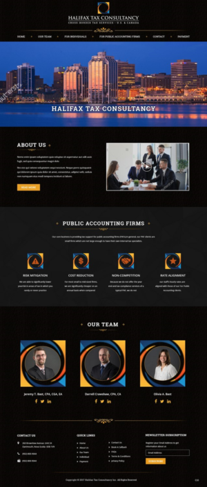 Web-Design von pb für Halifax Tax Consultancy Inc. | Design: #16077950