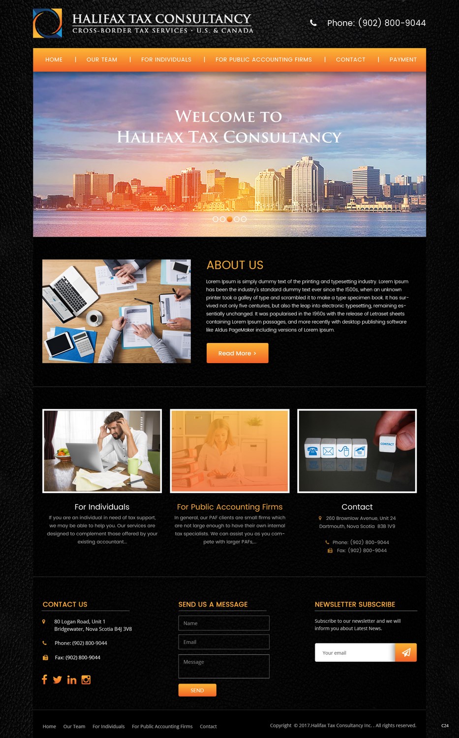 Web Design by pb for Halifax Tax Consultancy Inc. | Design #16077951