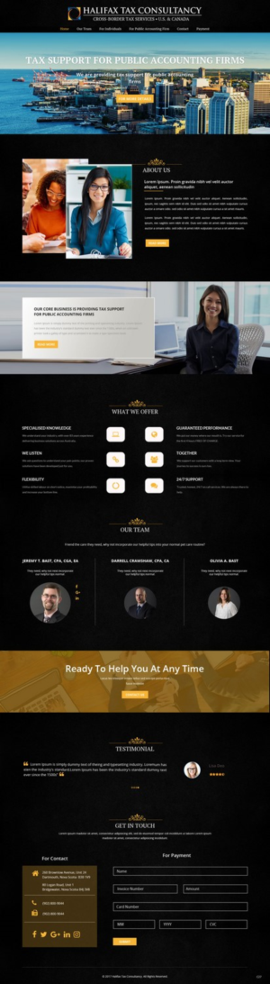 Web-Design von pb für Halifax Tax Consultancy Inc. | Design: #16077952