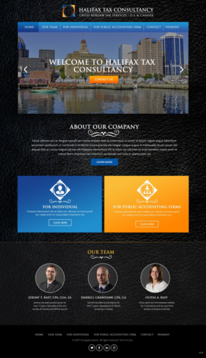 Web-Design von pb für Halifax Tax Consultancy Inc. | Design: #16077956