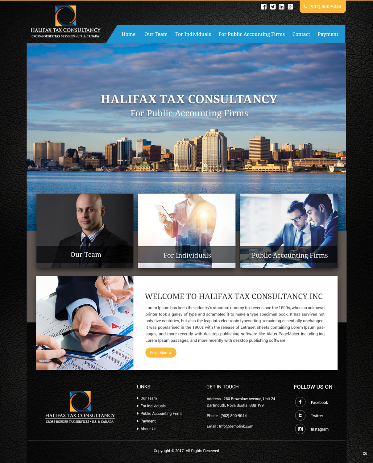 Web-Design von pb für Halifax Tax Consultancy Inc. | Design #16077960