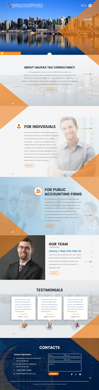 Web Design par CreativeIyke pour Halifax Tax Consultancy Inc. | Design #16095592