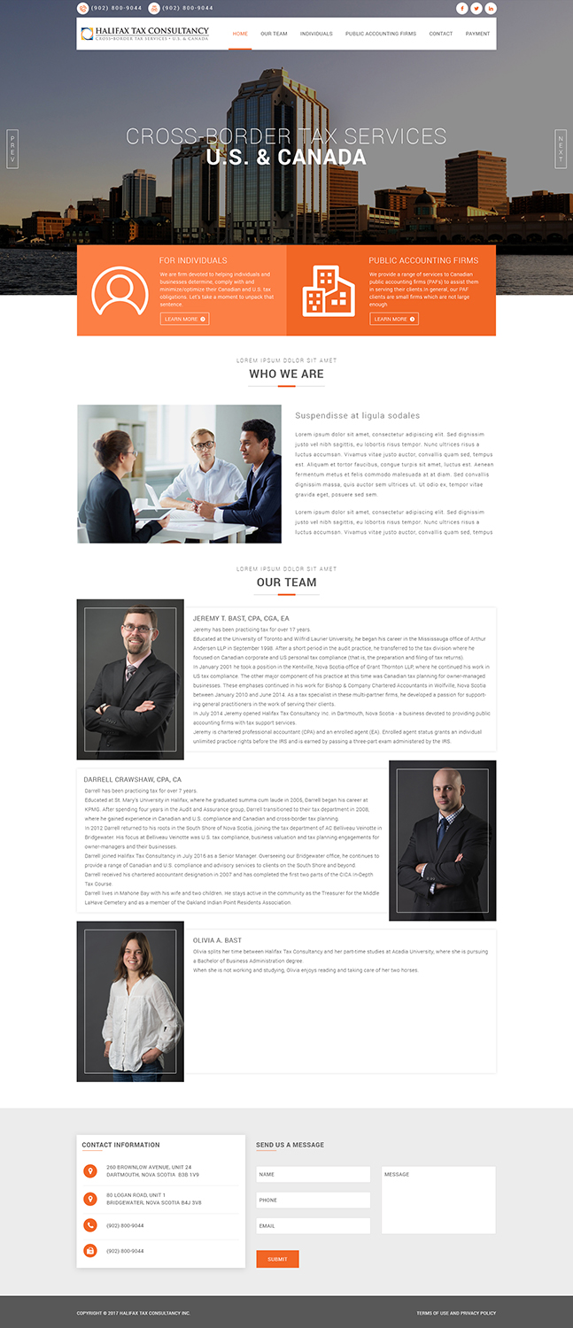 Diseño Web por Abhinav Katiyar para Halifax Tax Consultancy Inc. | Diseño #16092467