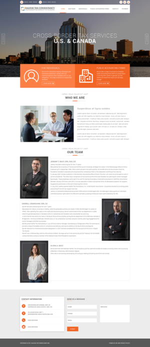 Web Design by Abhinav Katiyar for Halifax Tax Consultancy Inc. | Design #16092467