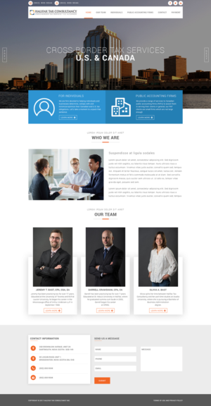 Web-Design von Abhinav Katiyar für Halifax Tax Consultancy Inc. | Design: #16092468