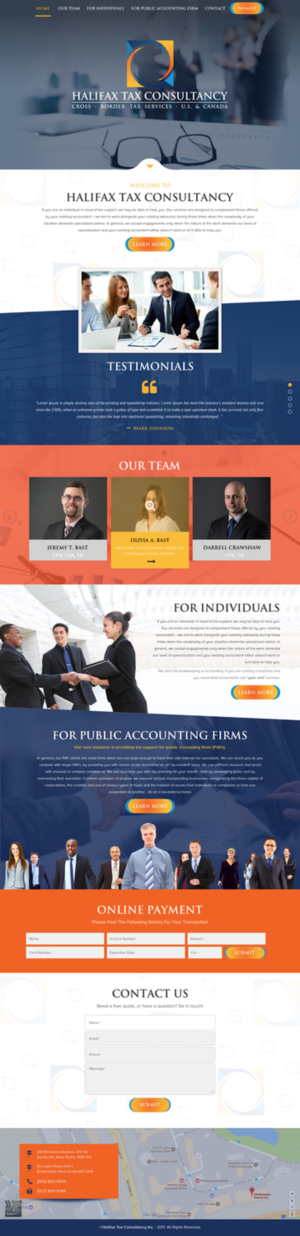 Web-Design von rightway für Halifax Tax Consultancy Inc. | Design: #16073130