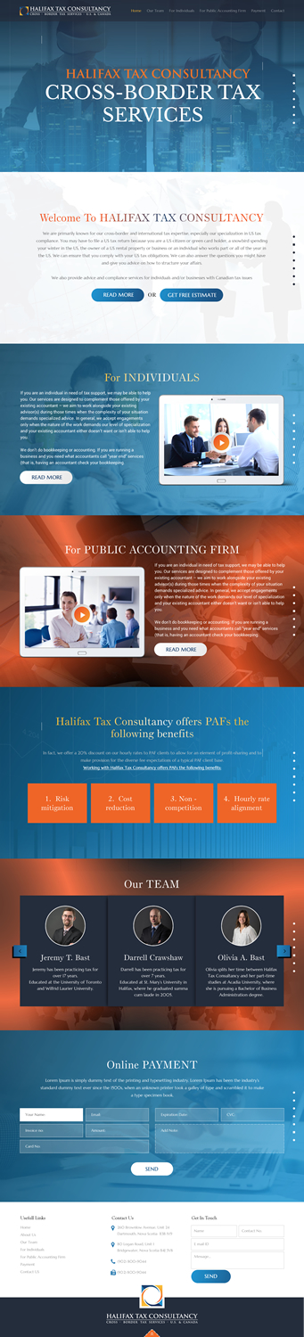 Diseño Web por rightway para Halifax Tax Consultancy Inc. | Diseño #16073132