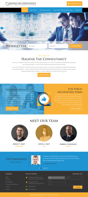 Web-Design von rightway für Halifax Tax Consultancy Inc. | Design: #16073136