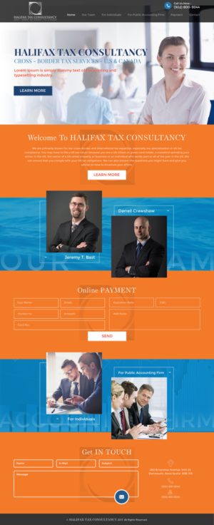 Web-Design von rightway für Halifax Tax Consultancy Inc. | Design: #16074911