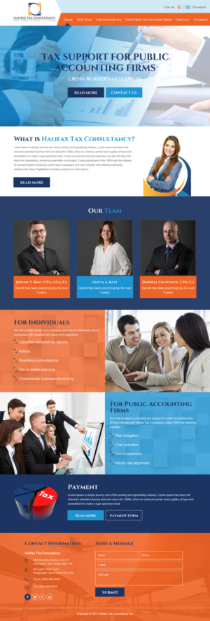 Web-Design von rightway für Halifax Tax Consultancy Inc. | Design: #16076052