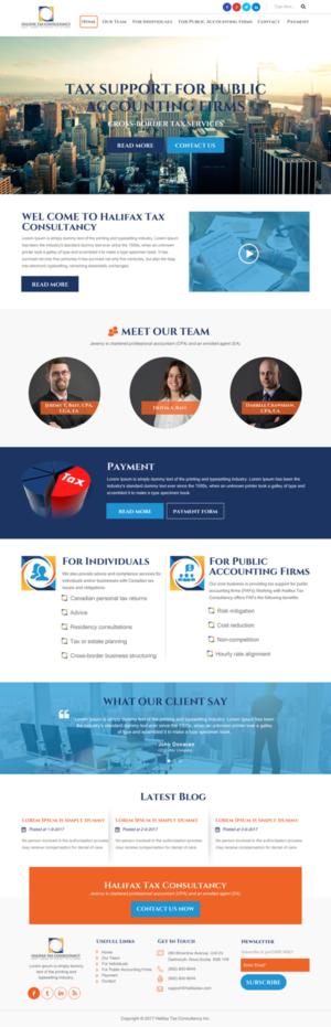 Web-Design von rightway für Halifax Tax Consultancy Inc. | Design: #16076078