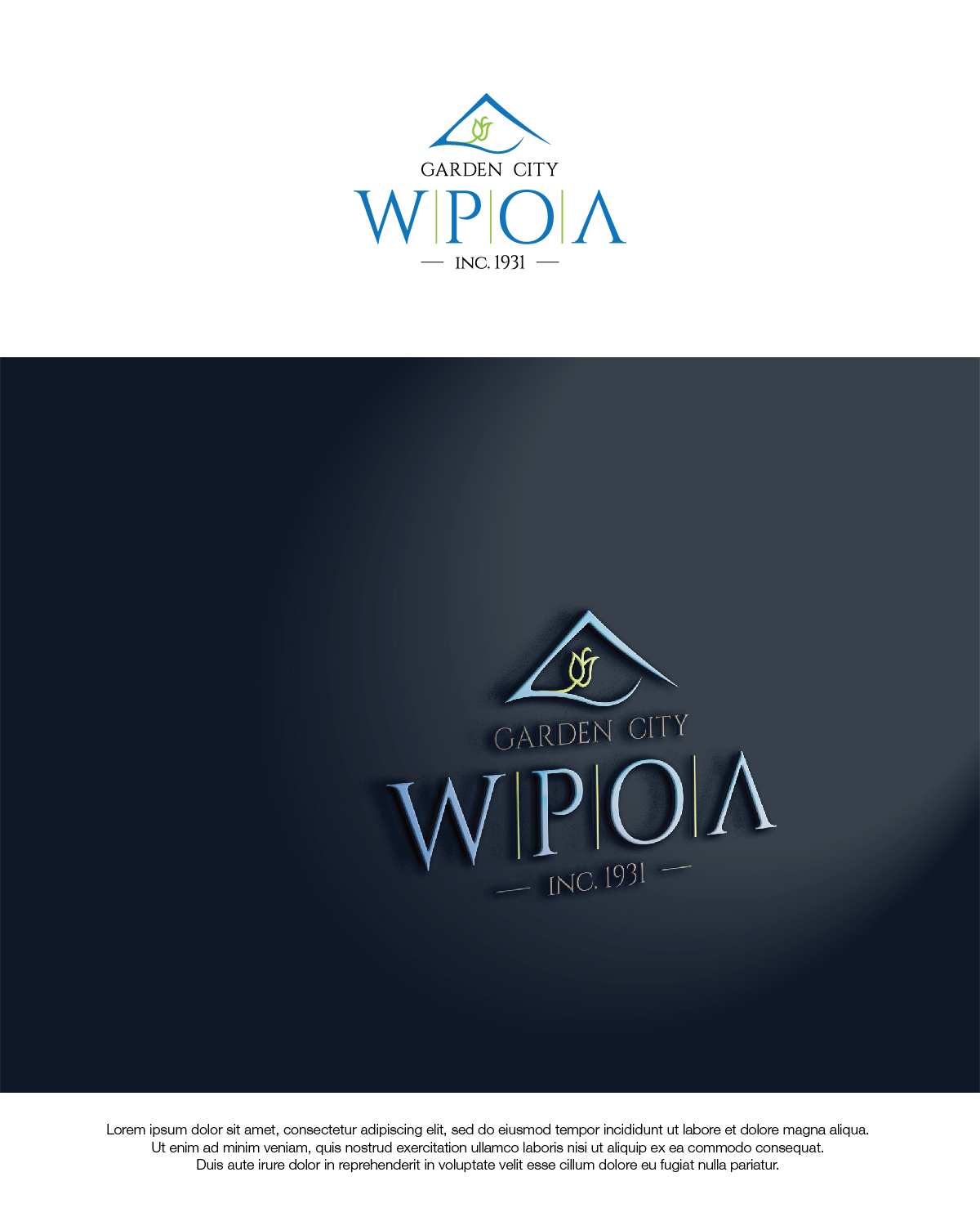 Elegant, Traditional, Town Logo Design for Garden City WPOA or Garden City Western Property