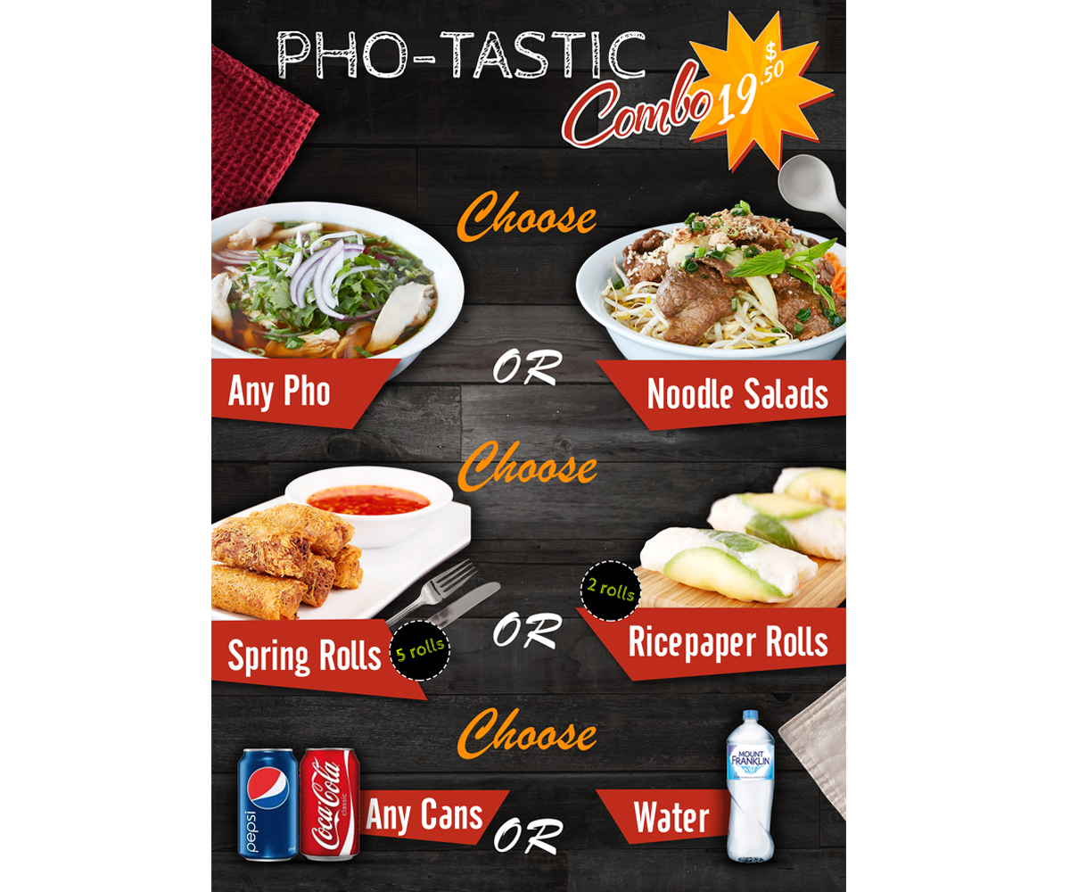 Poster-Design von Ghada Nabeel für Pho and Go Pty Ltd | Design #16129794