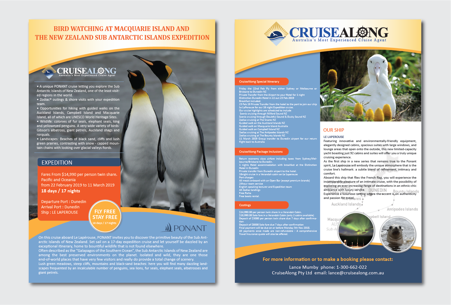Diseño de Flyer por Alexandar para CruiseAlong Pty Ltd | Diseño #16132127