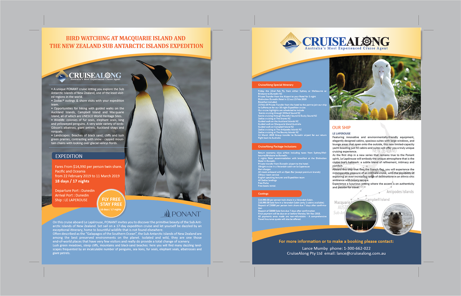 Diseño de Flyer por Alexandar para CruiseAlong Pty Ltd | Diseño #16157962