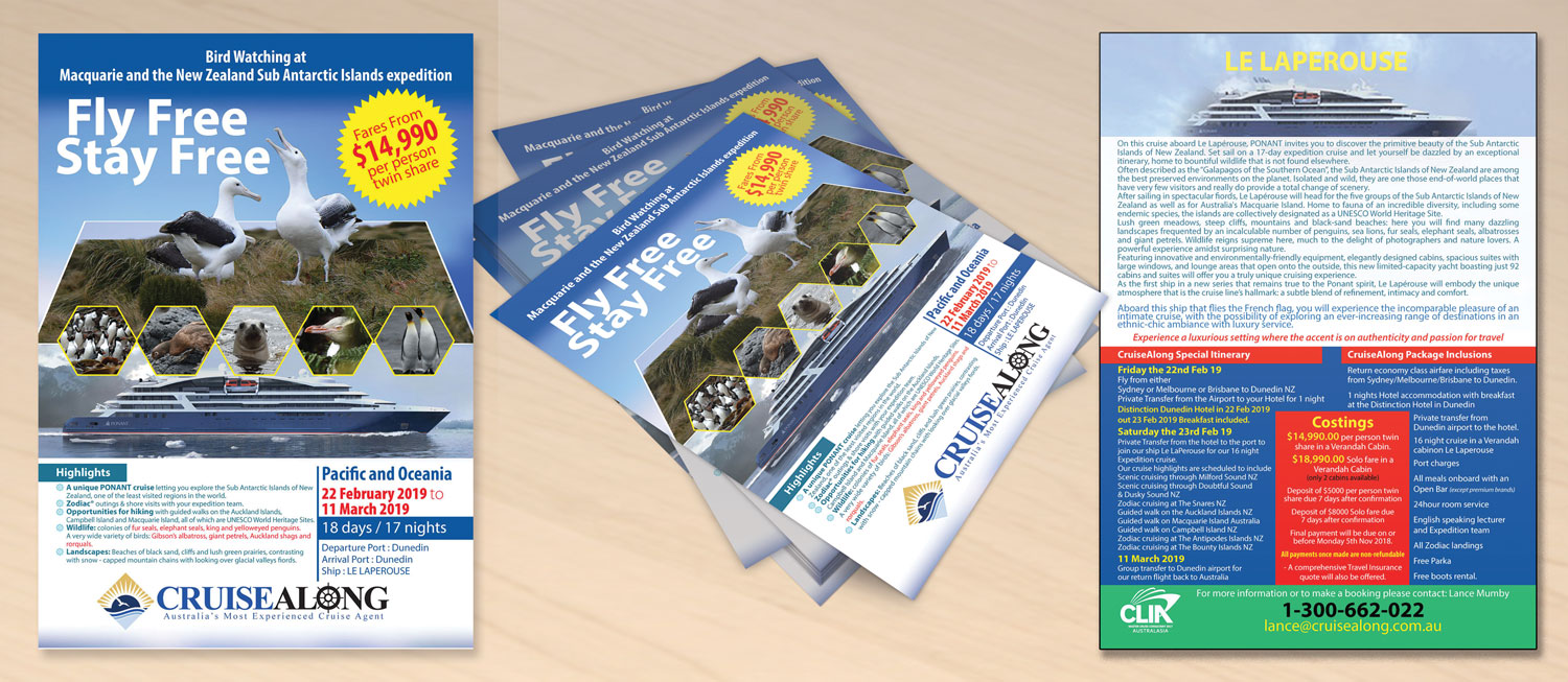 Diseño de Flyer por HAMDIYA para CruiseAlong Pty Ltd | Diseño #16109080
