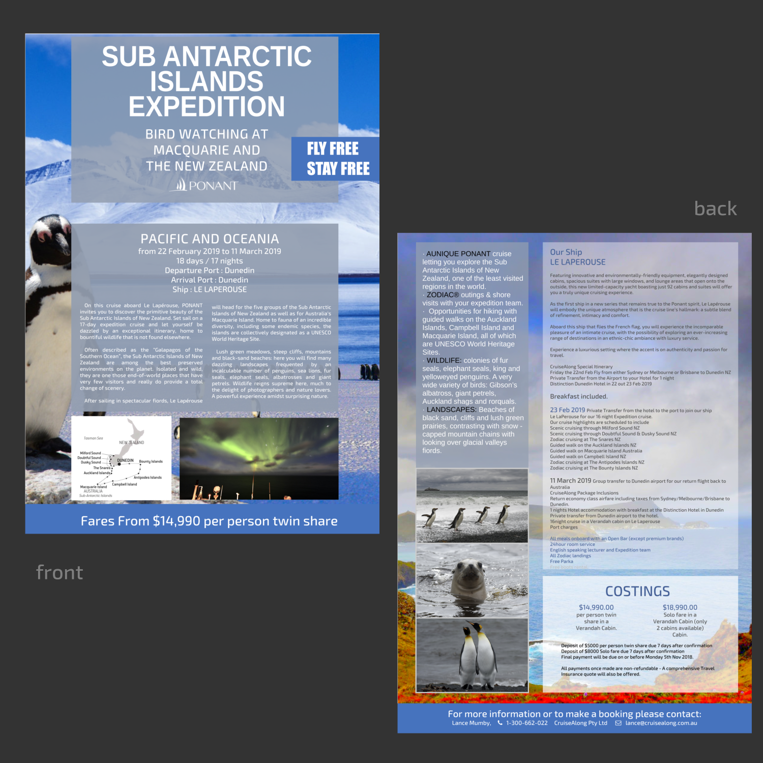Flyer Design by elveneclipse for CruiseAlong Pty Ltd | Design #16101548