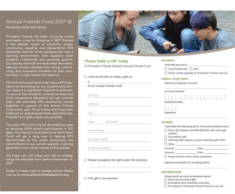 Flyer Design by Alexandar for Princeton Friends School | Design #16164304