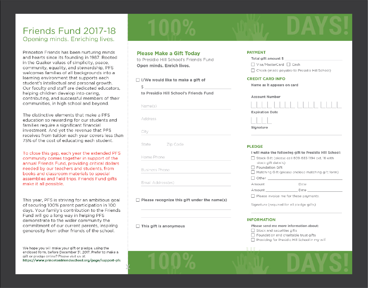 Flyer Design by Deziners Zone for Princeton Friends School | Design #16081728