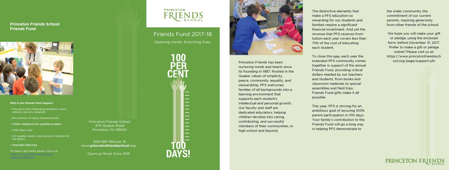 Flyer Design by Annie Creative Service for Princeton Friends School | Design #16073993
