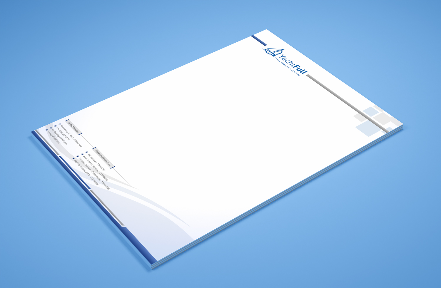 Stationery Design by Petter Goms for Yachtfull | Design #16080015