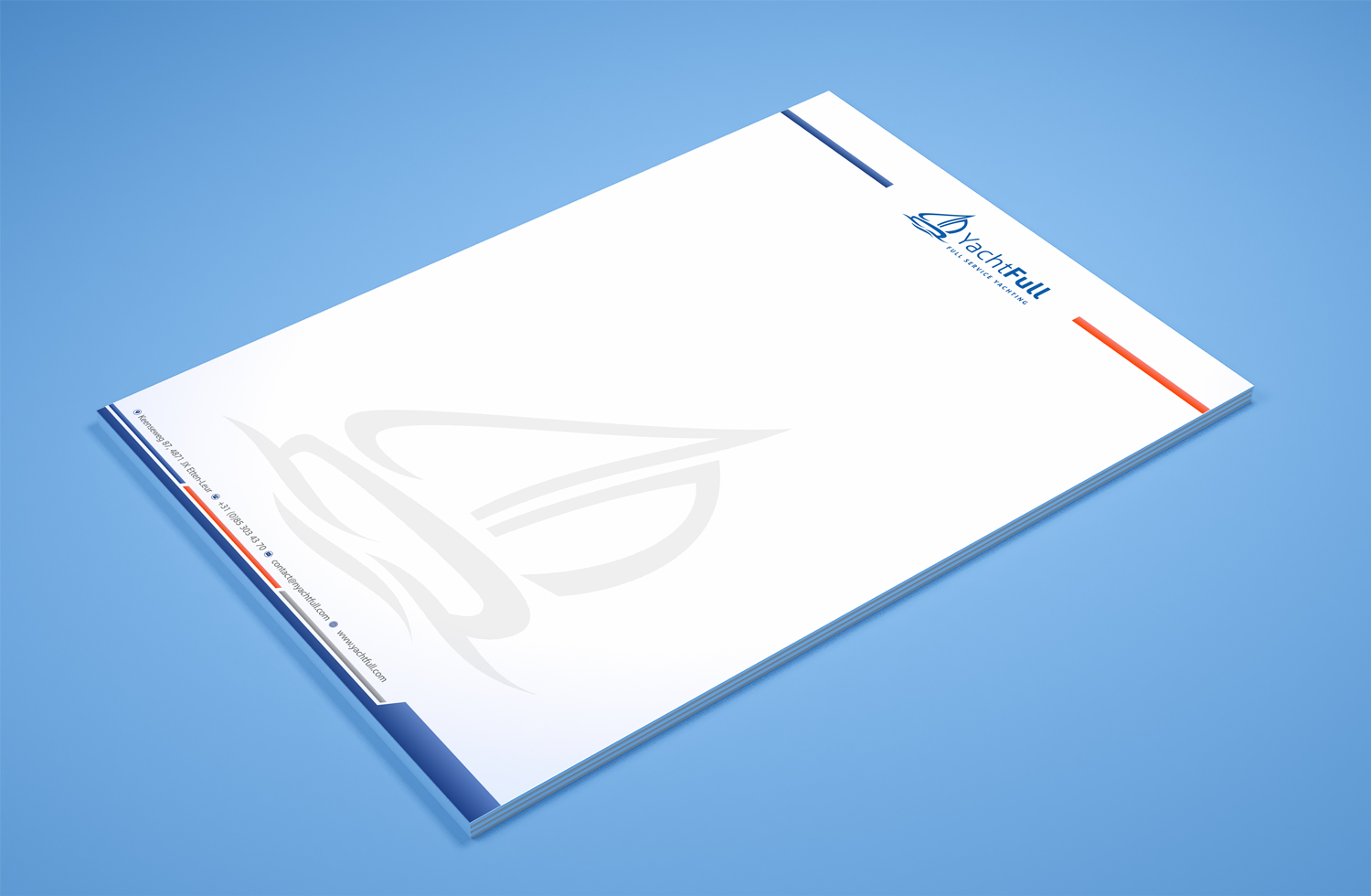 Stationery Design by Petter Goms for Yachtfull | Design #16080017