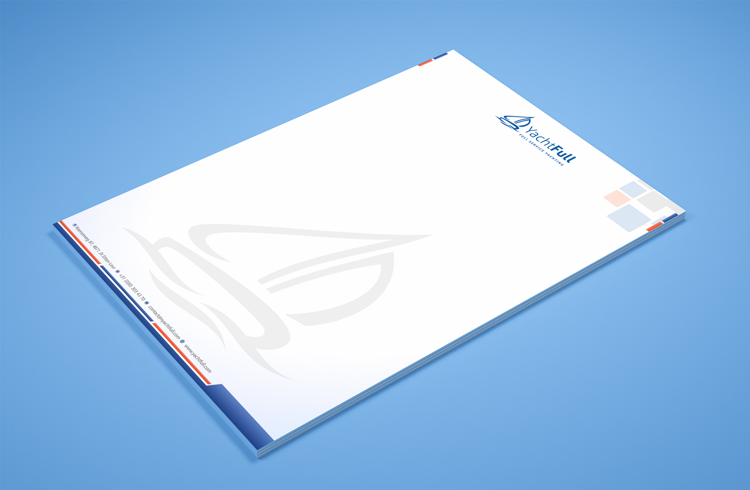 Stationery Design by Petter Goms for Yachtfull | Design #16080219
