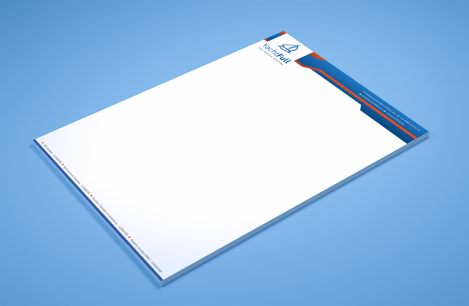 Stationery Design by Petter Goms for Yachtfull | Design #16080332