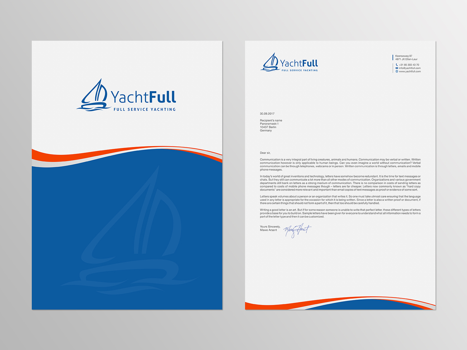 Design de Papeterie par logodentity pour Yachtfull | Design #16078679
