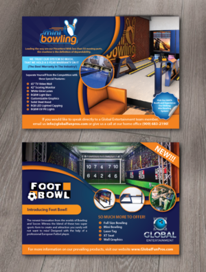 Postcard Design by Alexandar for Global Bowling | Design: #16082444