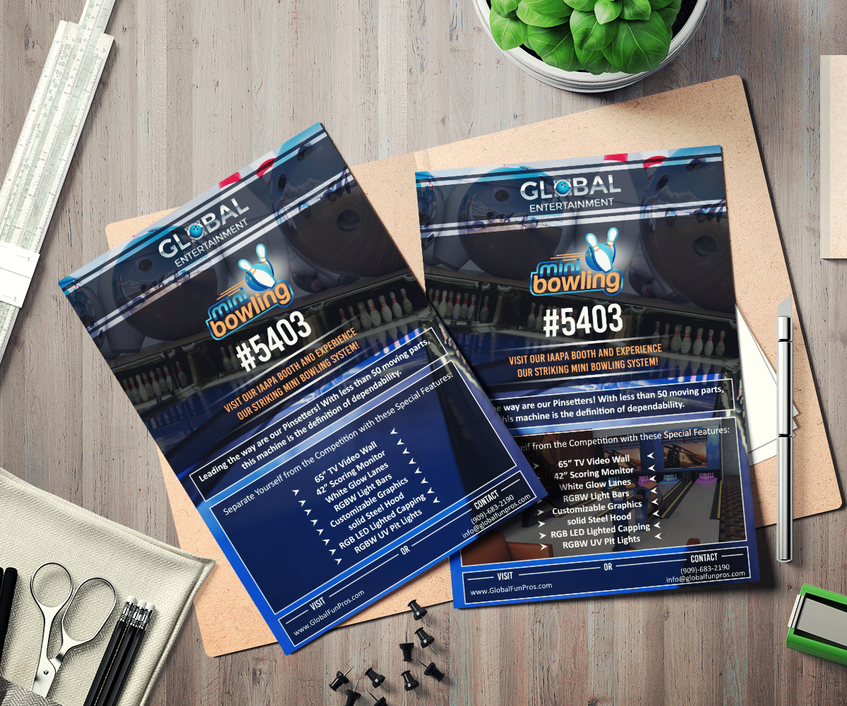 Postcard Design by HamzaMalik for Global Bowling | Design #16128853