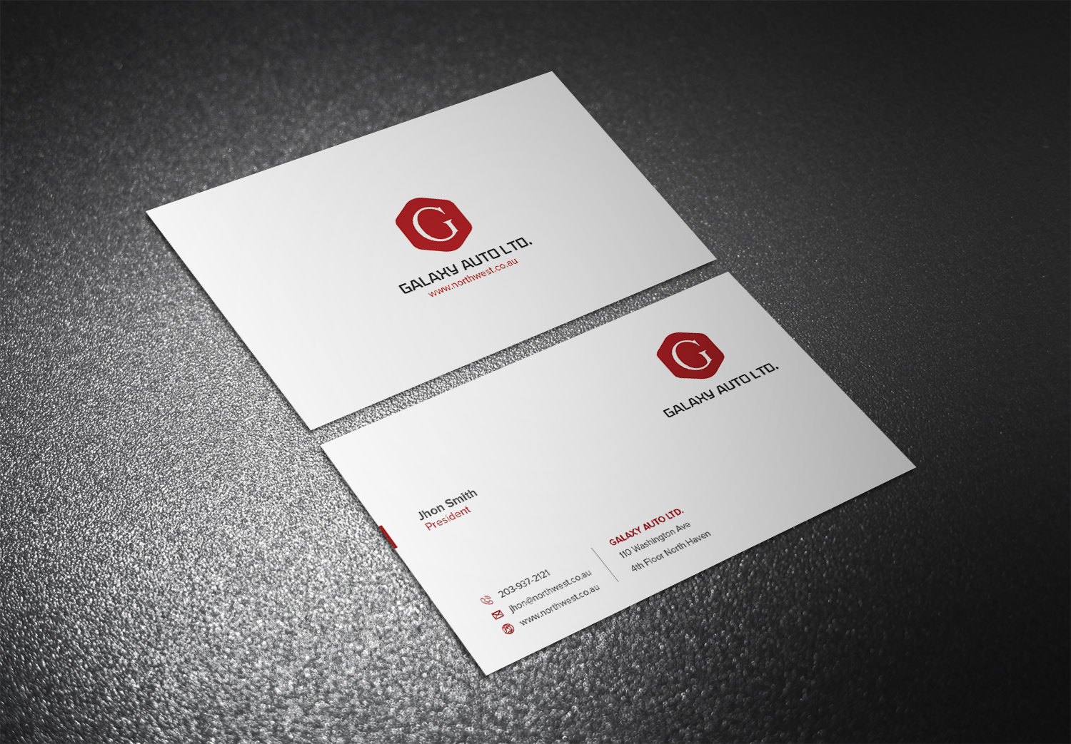 Business Card Design by Eggo May P for Galaxy Auto Ltd | Design #16090361