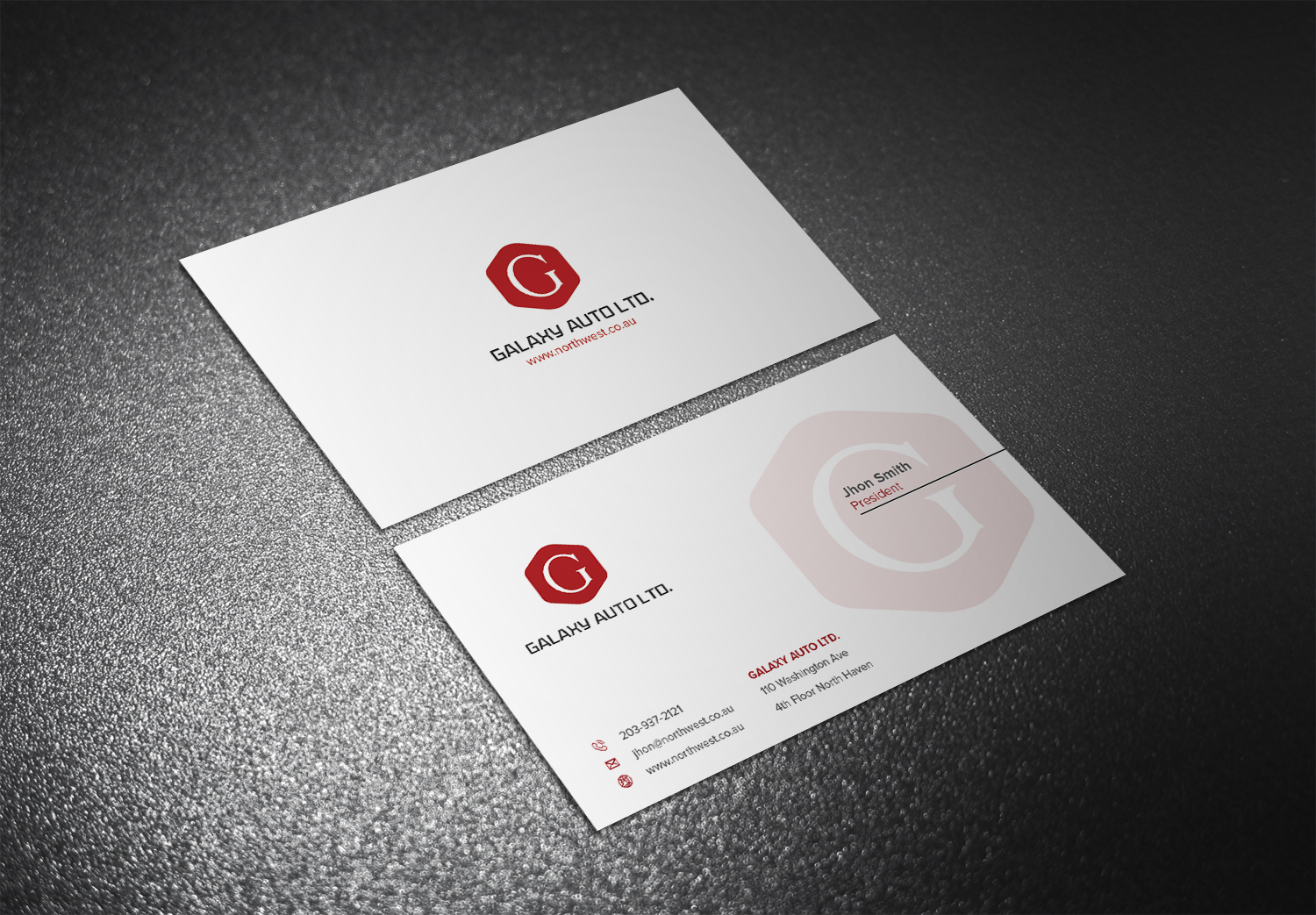 Business Card Design by Eggo May P for Galaxy Auto Ltd | Design #16090362