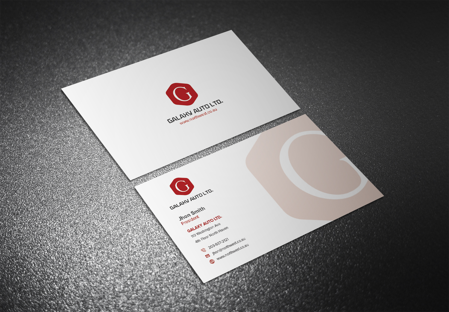 Business Card Design by Eggo May P for Galaxy Auto Ltd | Design #16090365