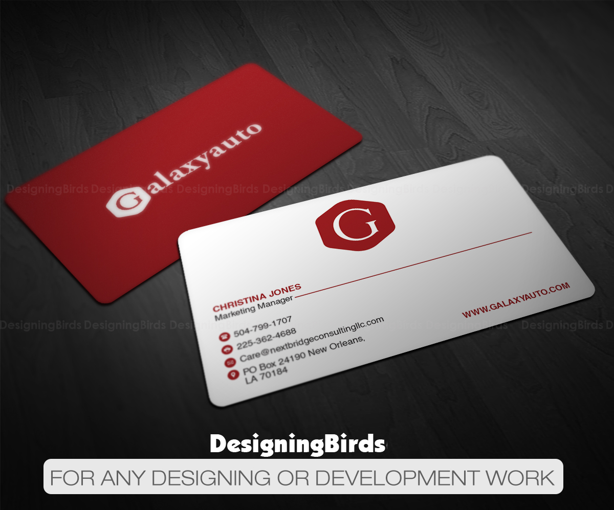 Business Card Design by Designing Birds for Galaxy Auto Ltd | Design #16095184
