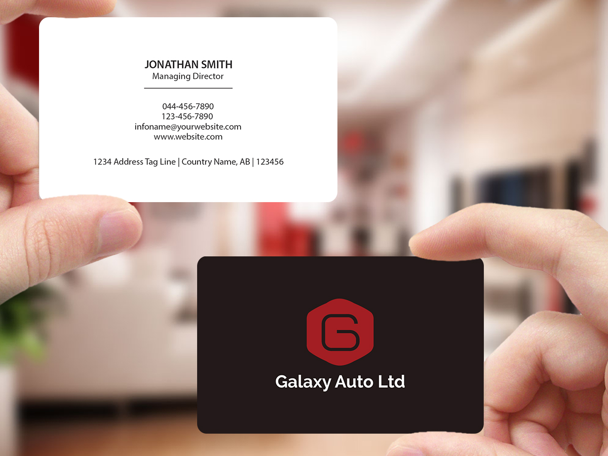 Design de Carte de Visite par Creations Box 2015 pour Galaxy Auto Ltd | Design #16089012
