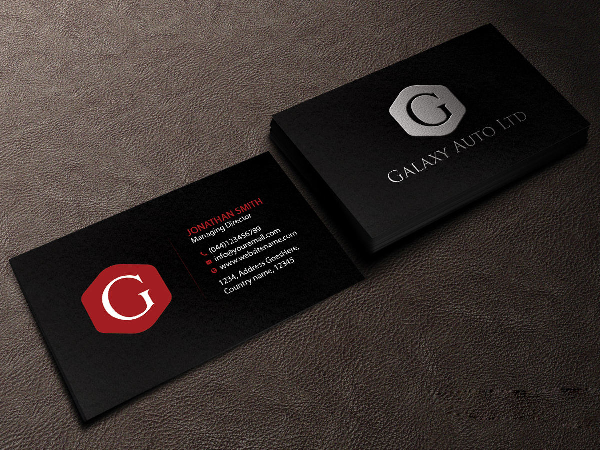 Business Card Design by Creations Box 2015 for Galaxy Auto Ltd | Design #16089032