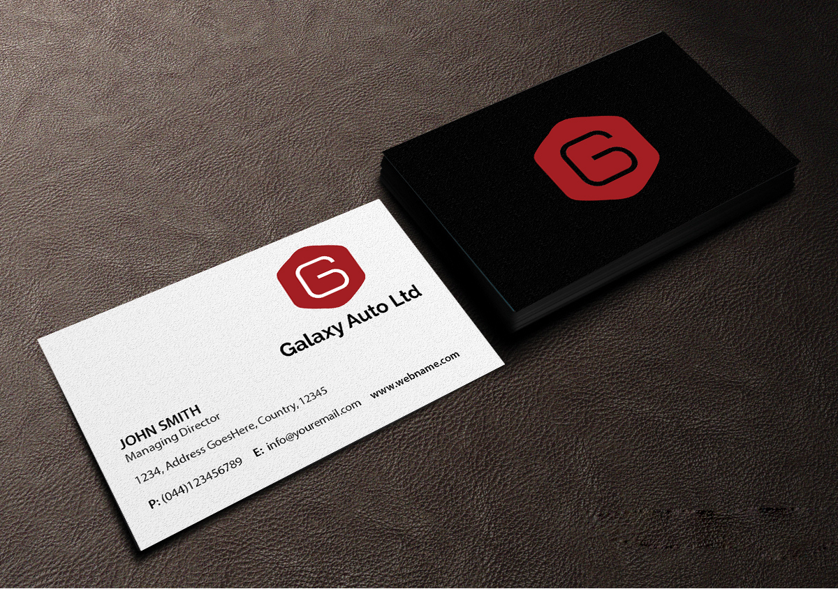 Business Card Design by Creations Box 2015 for Galaxy Auto Ltd | Design #16089036